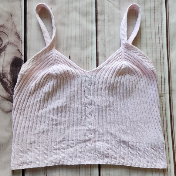 Ralph Lauren Tops - Ralph Ralph Lauren RRL Cable Knit Cropped Sweater Tank Top Pink | Women's Size L
